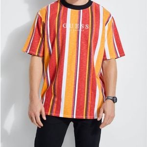 Guess Originals Oversized Orange Sayer Striped Tee